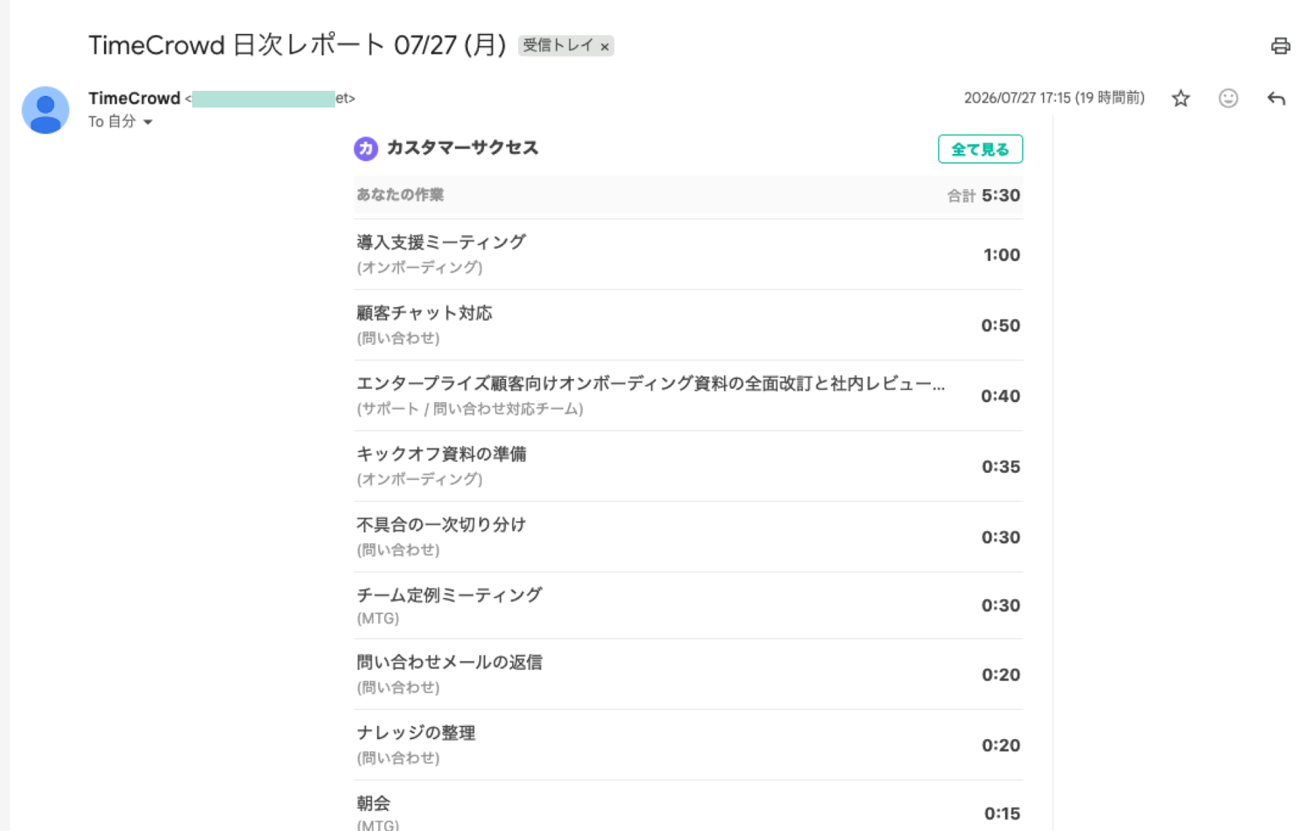 メンバー・ワーカーのチームの表示例